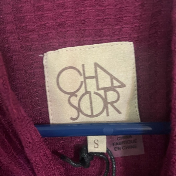 NWT CHASER waffle knit long sleeve puff sleeve shirt size small - Picture 2 of 3